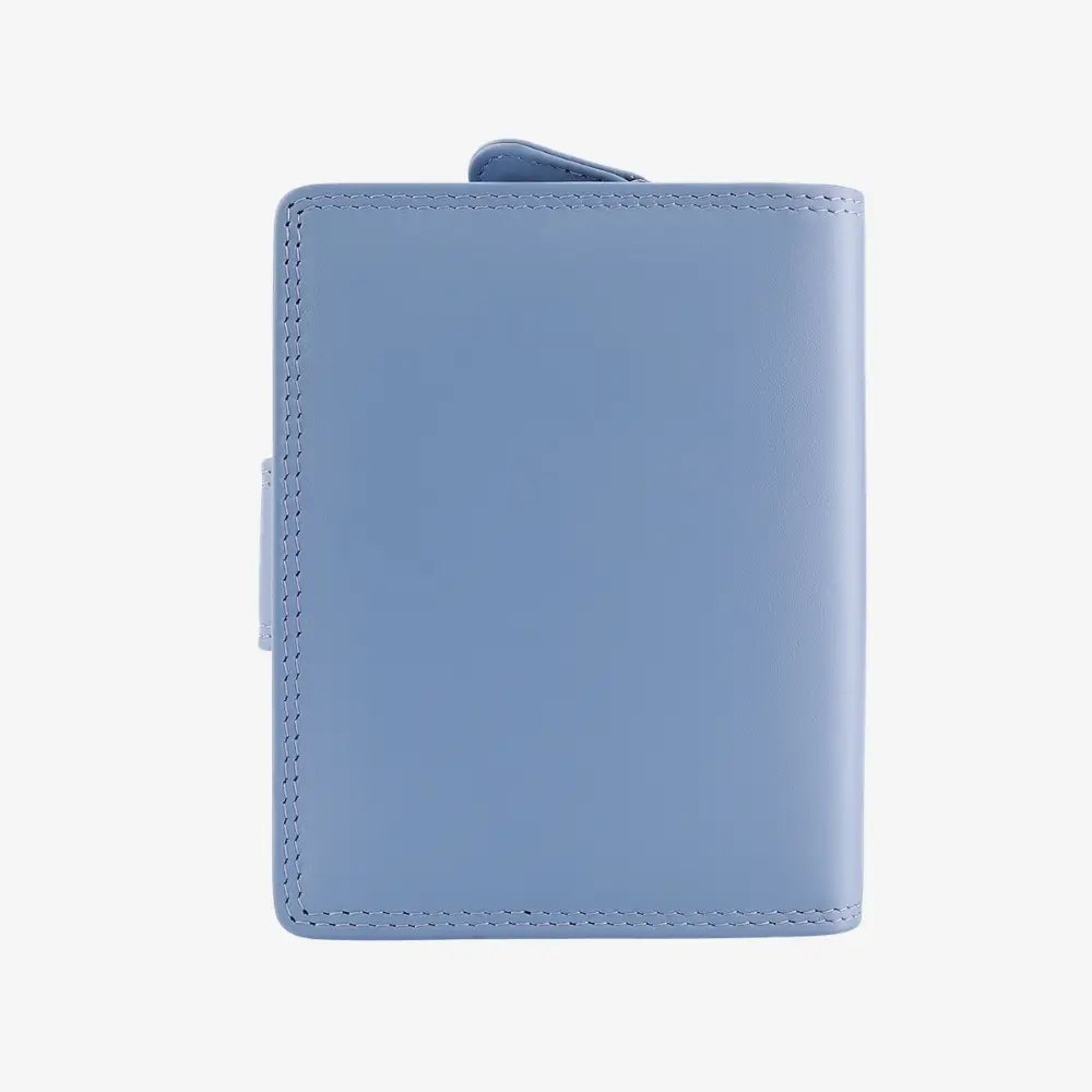 Blue leather wallet on a white background