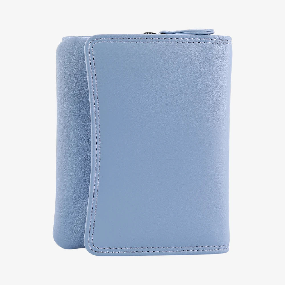 Light blue wallet on a white background