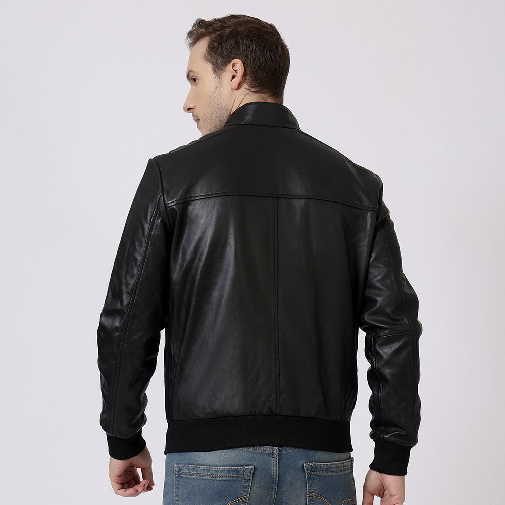 Bomber Leather Jacket Jack Black 6903 3