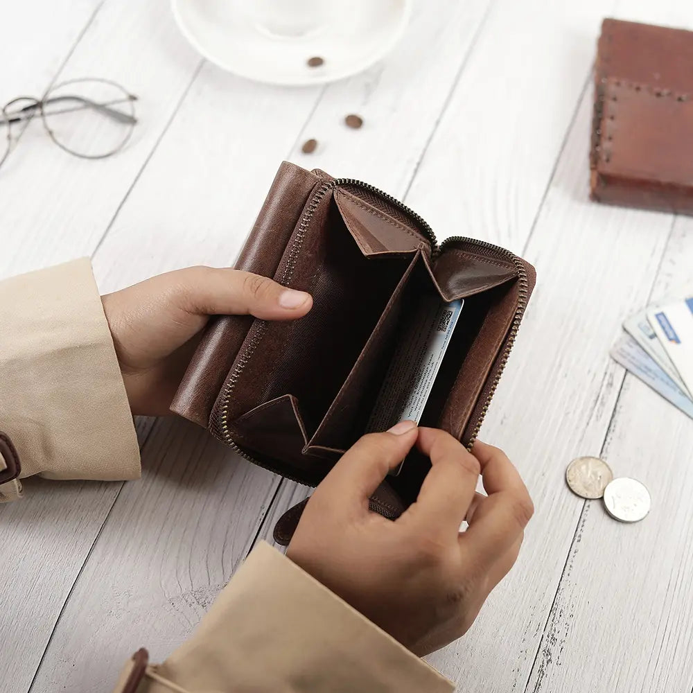 Leather Purse Trifold - Eterna Aura