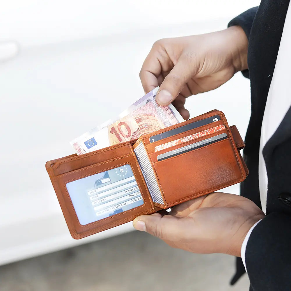 Genuine leather wallet for men