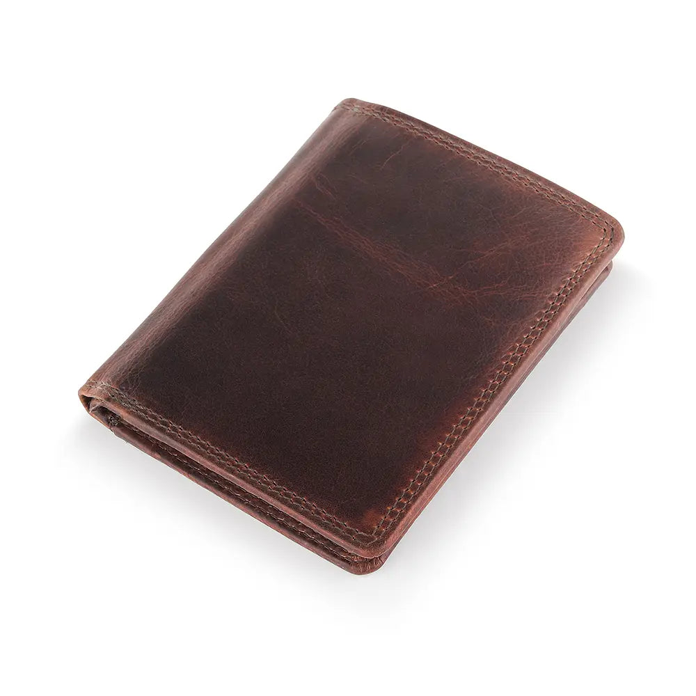Brown Leather Trifold Wallet &#8211; Manhattan New York 1