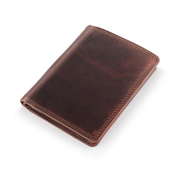 Brown Leather Trifold Wallet – Manhattan New York 1