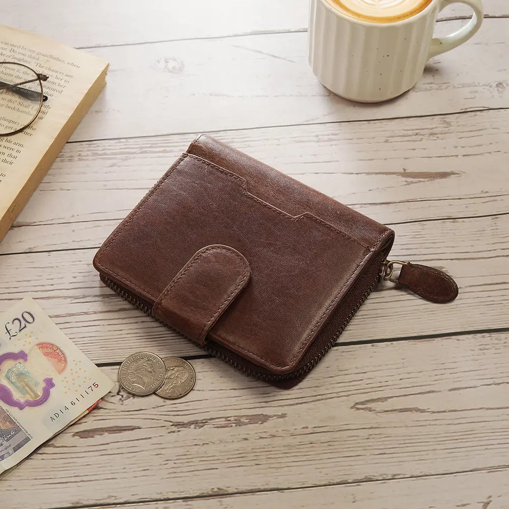 Brown Small Leather Purse Eterna Grace 08