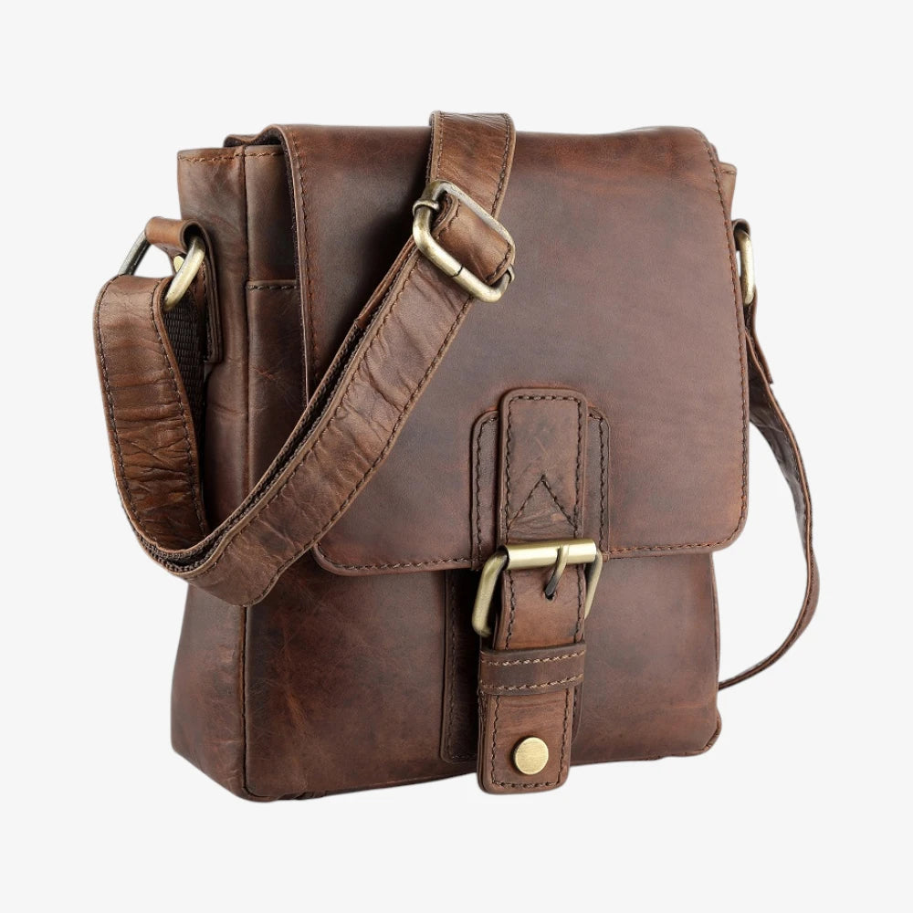 Men’s Leather Crossbody Messenger Bag