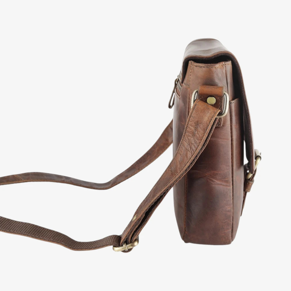 Men’s Leather Crossbody Messenger Bag