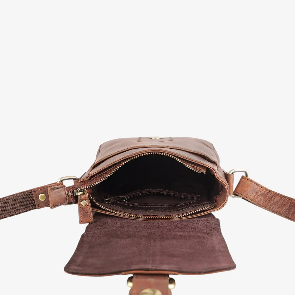 Men’s Leather Crossbody Messenger Bag