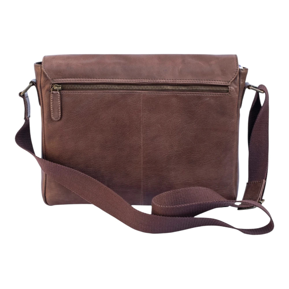 Large Leather Laptop Messenger Bag Rica