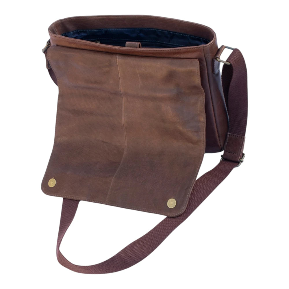 Large Leather Laptop Messenger Bag Rica