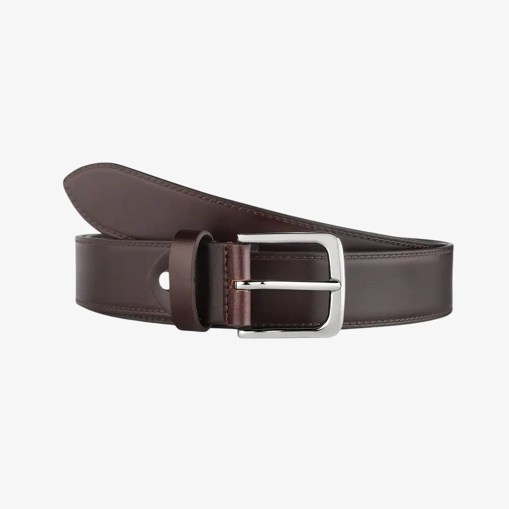 Full Grain Leather Belt 35mm Nickel Buckle