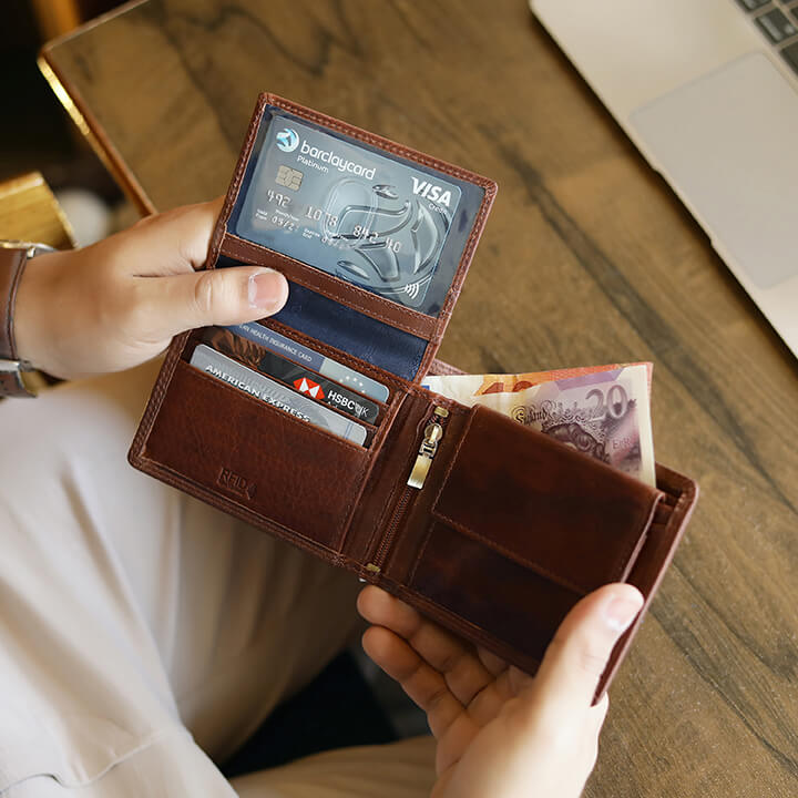 Men's Leather Wallets RFID Secure PRIMEHIDE Leather