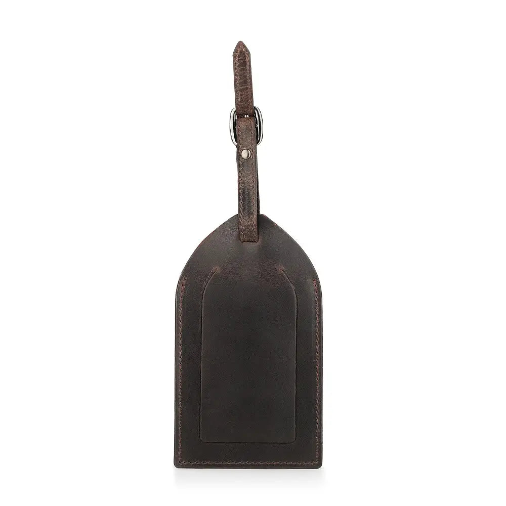 Front view of Brown Luxury Luggage Tag
