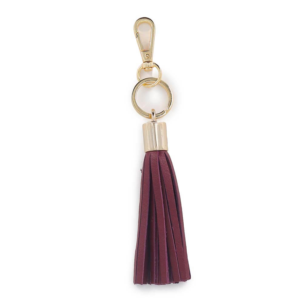 Leather Tassel Keychain - Eden