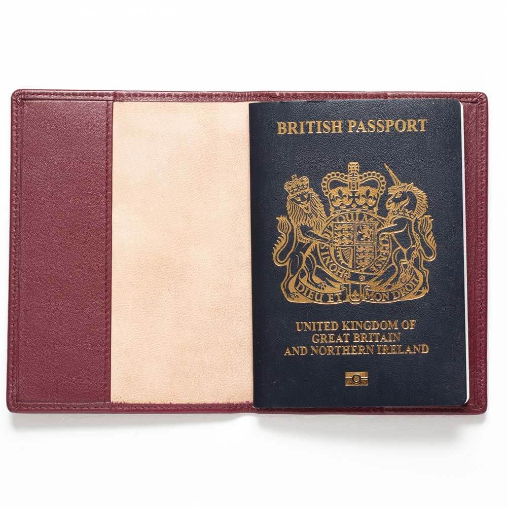 Personalised Leather Passport Cover - Eden