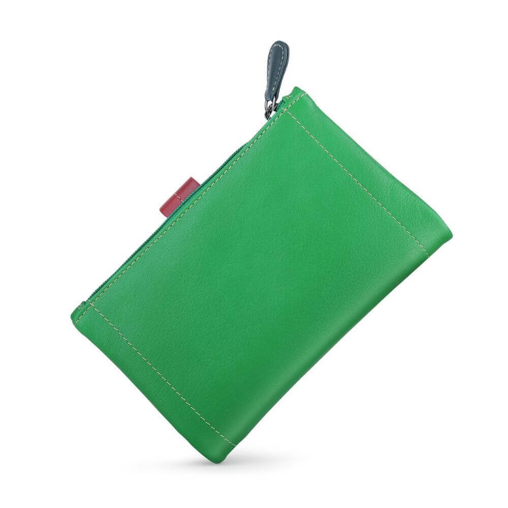 Capri Multi coloured medium bi fold purse &#8211; 6800 Green back