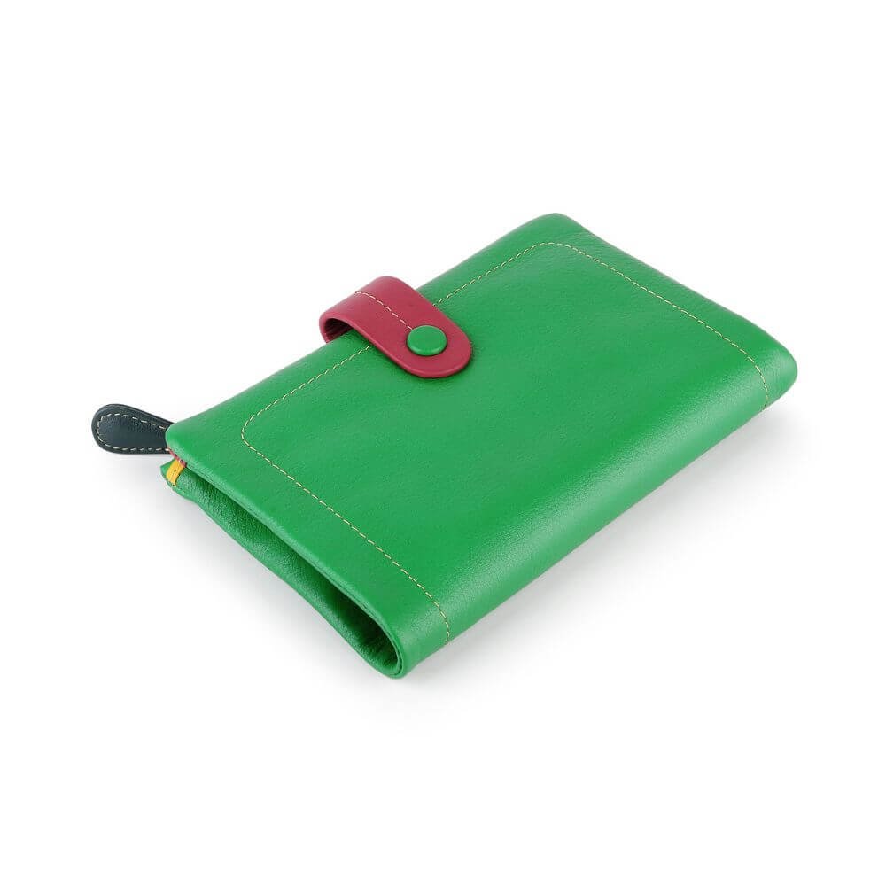 Capri Multi coloured medium bi fold purse &#8211; 6800 Green side