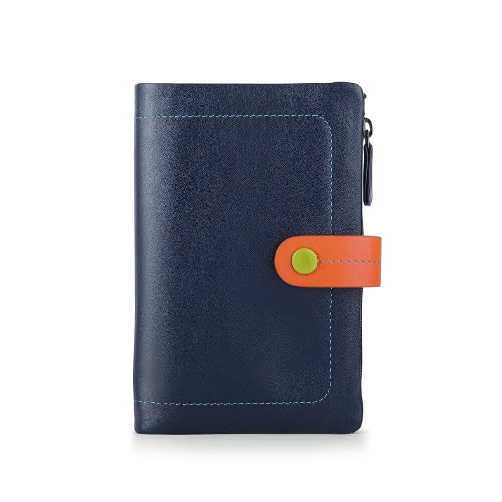 Capri Multi coloured medium bi fold purse &#8211; 6800 Navy front