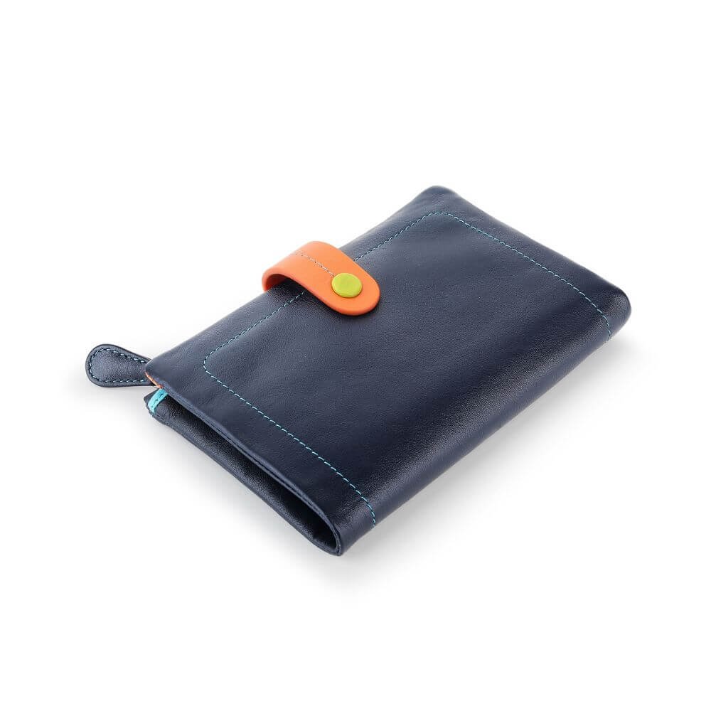 Capri Multi coloured medium bi fold purse &#8211; 6800 Navy side
