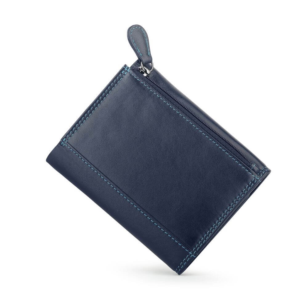 Capri Multi coloured small trifold purse &#8211; 6802 Navy (2)