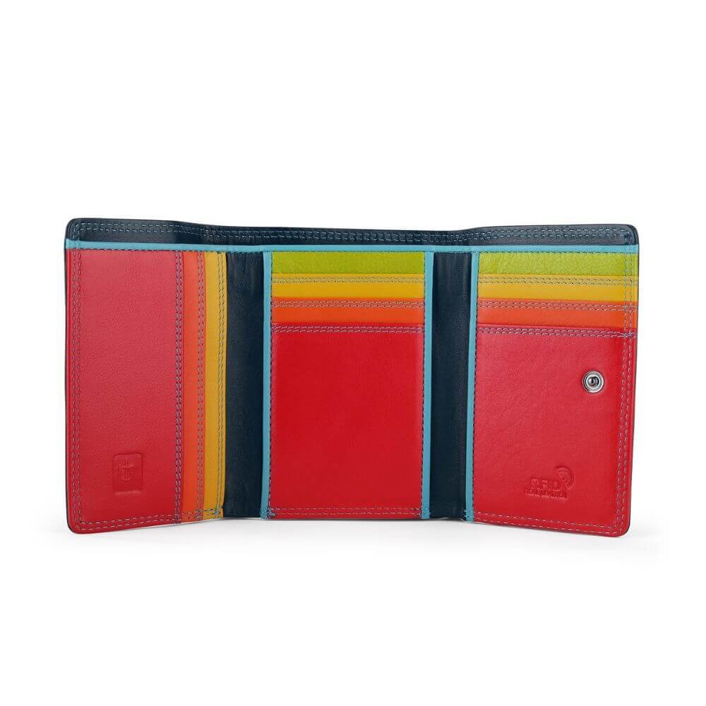 Capri Multi coloured small trifold purse &#8211; 6802 Navy (3)