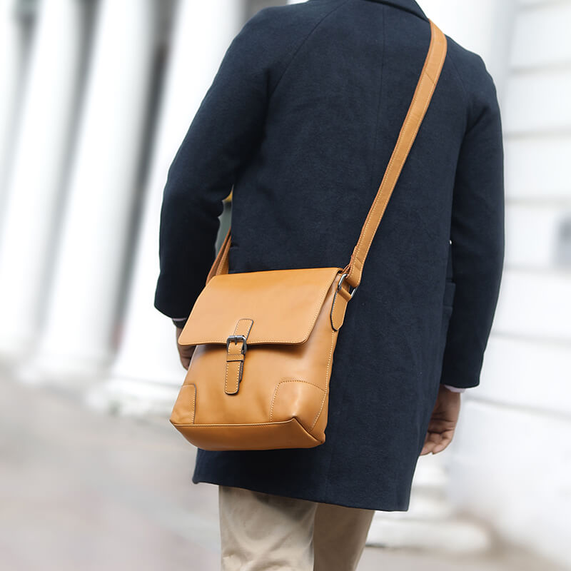 Leather Messenger Bag for Laptops & Books Chester