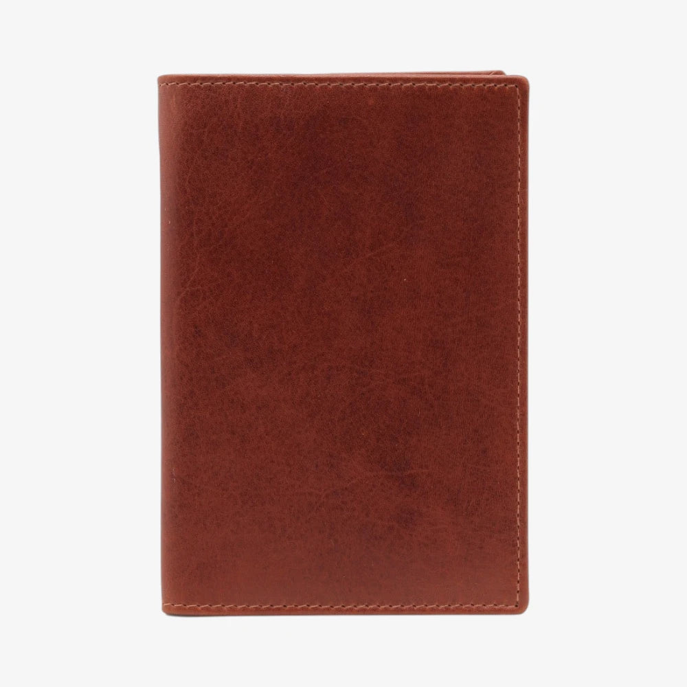 Front view of Chestnut leather pa on a white backgroundsport holder 
