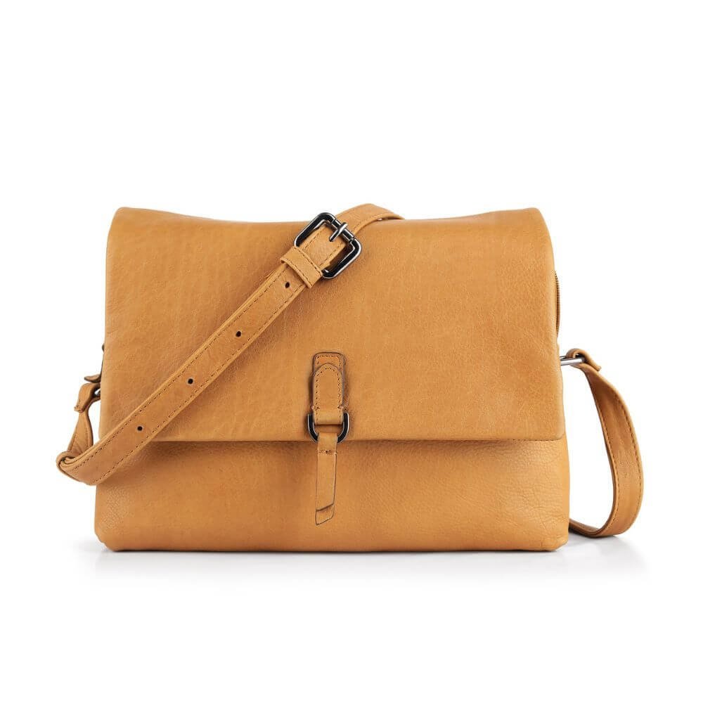 Leather Crossbody Bag with Buckle Detail Reese Hudson