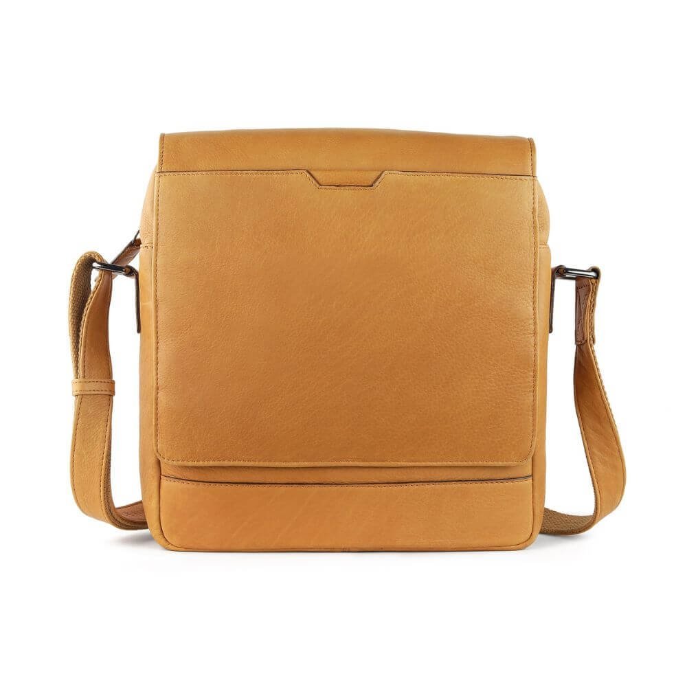 Classic Leather Messenger Bag for Work & Everyday Miles Hudson