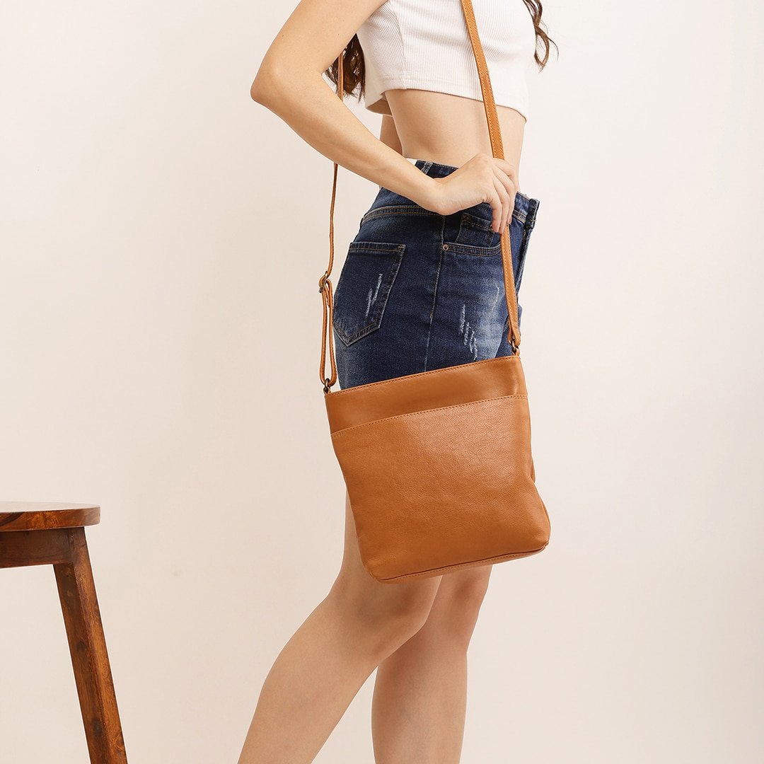 Cognac Washed Cancun Large Crossbody Bag Lupita – 1200 08