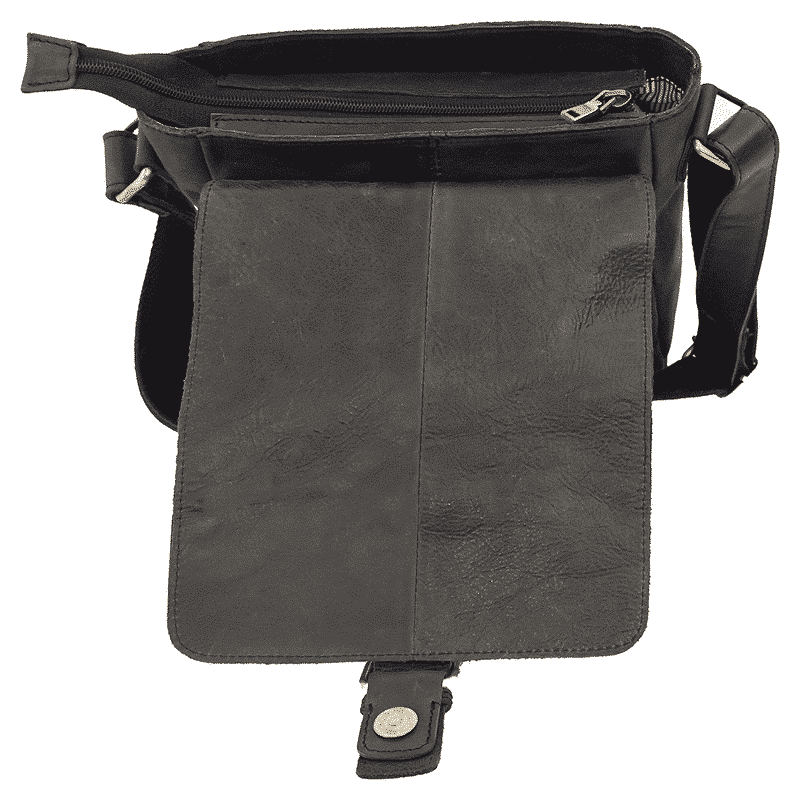 Columbia Buckle Messenger Bag 1803-BLACK-3