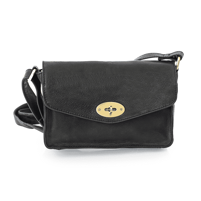 Columbia Ladies Medium Flapover Handbag 1801-BLACK-01