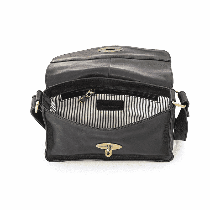 Columbia Ladies Medium Flapover Handbag 1801-BLACK-01