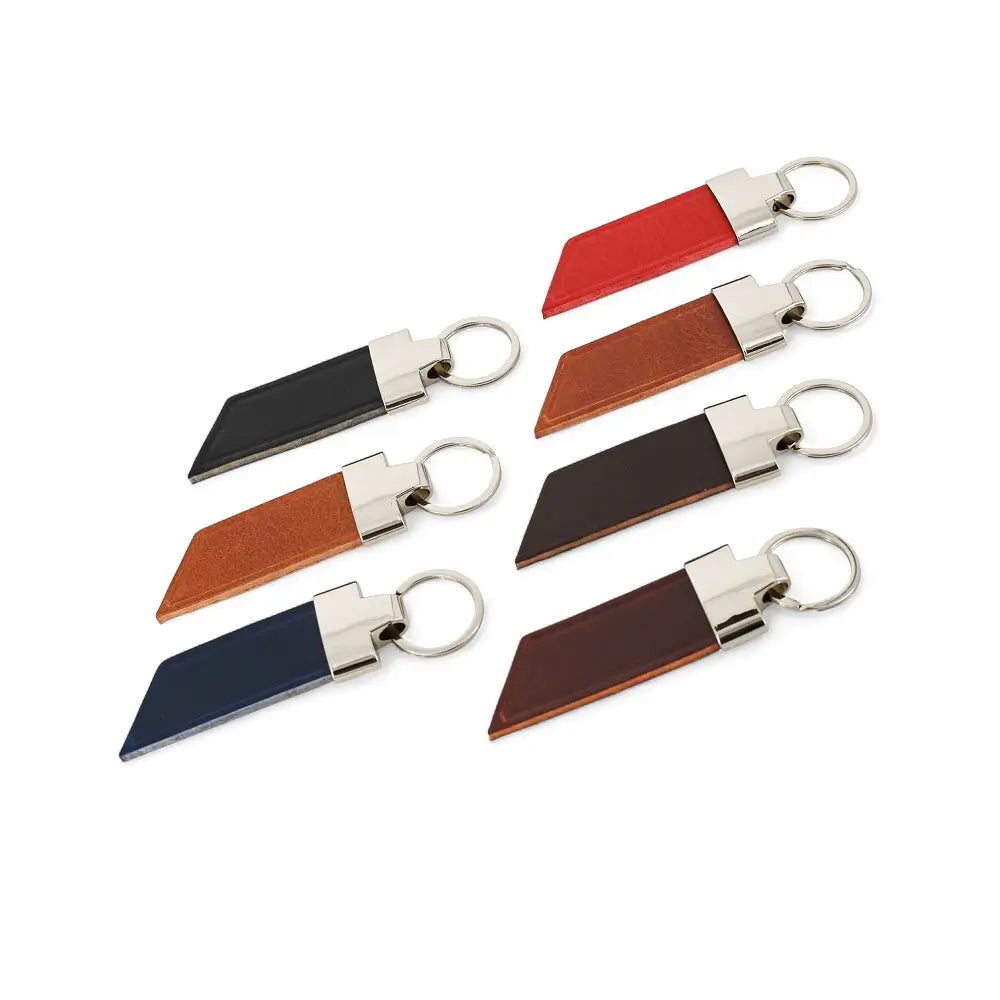 Navy keychain with silver ring on a white background, featuring 'Made in Britain' logo.