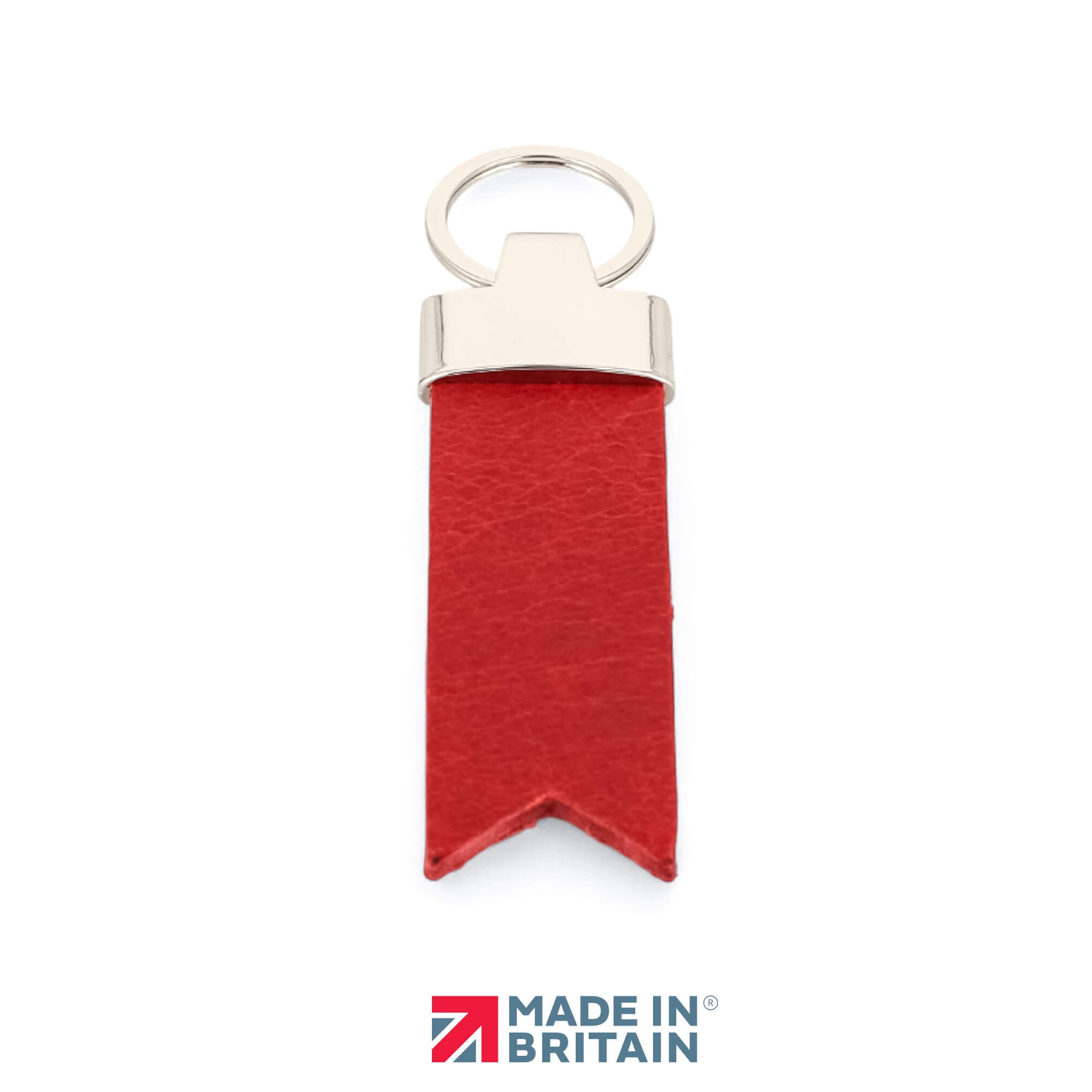 Flag-End Full Grain Leather Keyring - Made In Britain