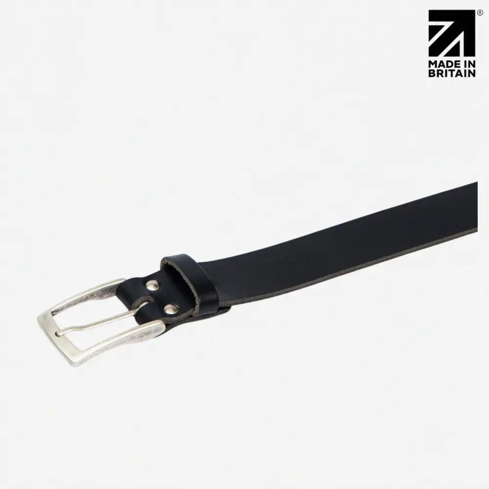 Full Grain Leather Belt 35mm Made in Britain Front view 