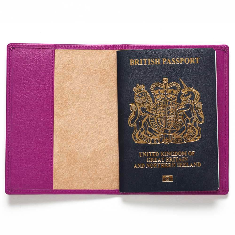 Personalised Leather Passport Cover - Eden