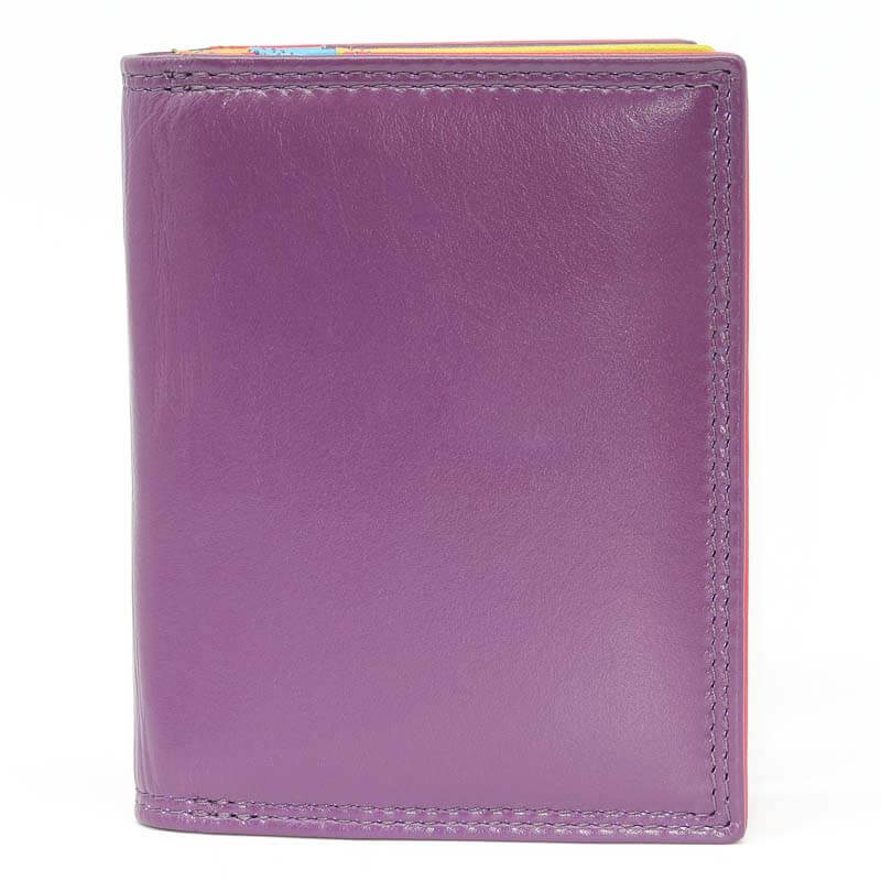 Grape Jade London real leather credit card holder front view — PRIMEHIDE