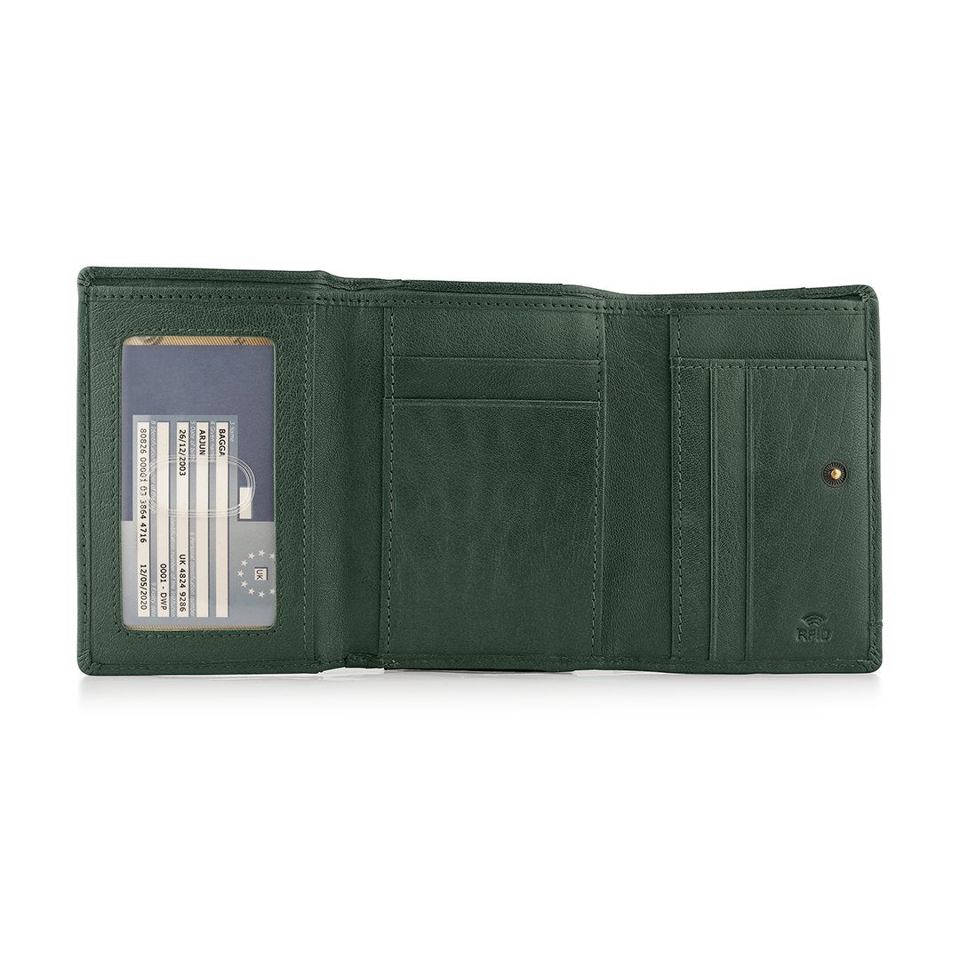 Velura Clip Frame Trifold Purse