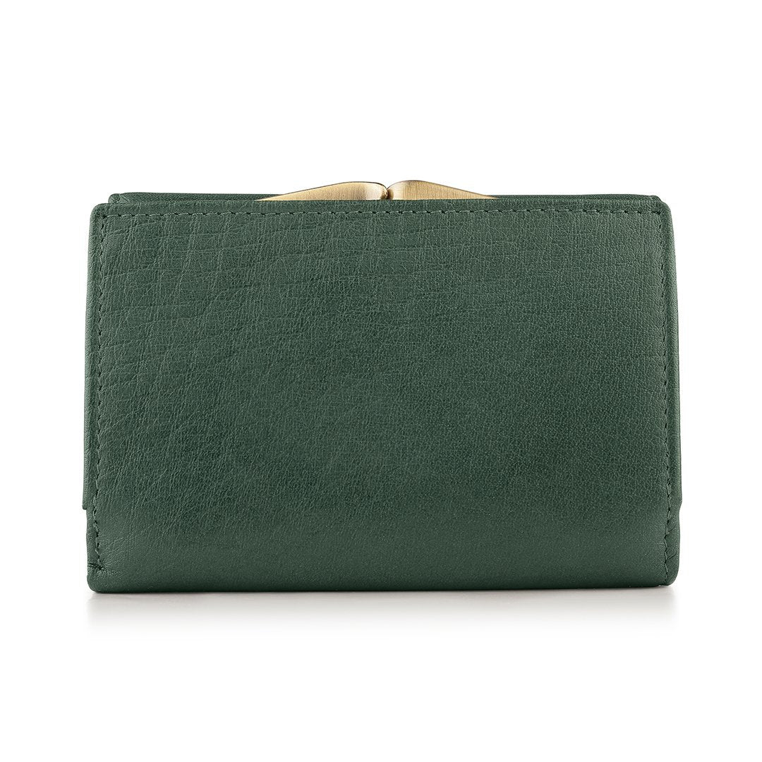 Velura Clip Frame Trifold Purse
