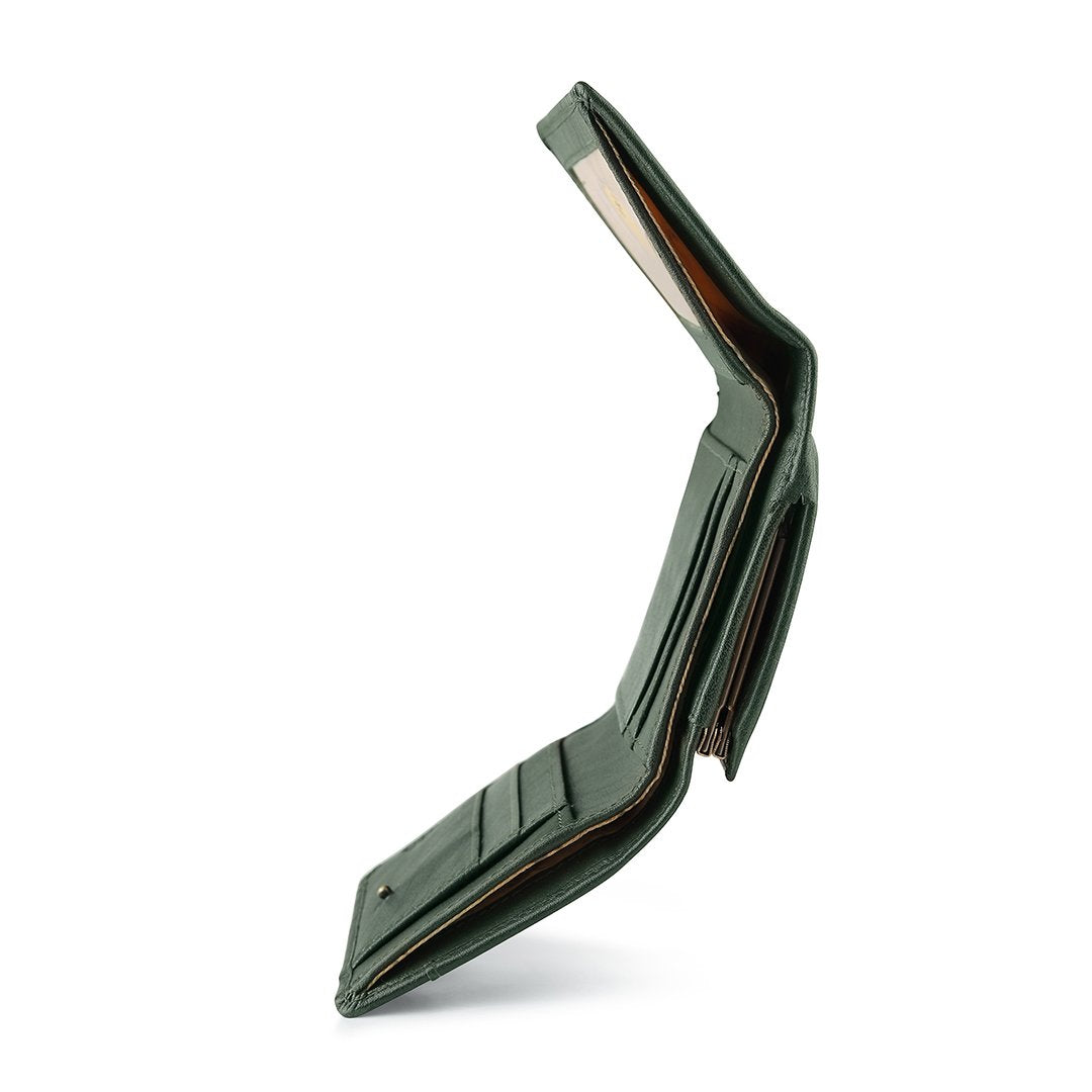 Velura Clip Frame Trifold Purse