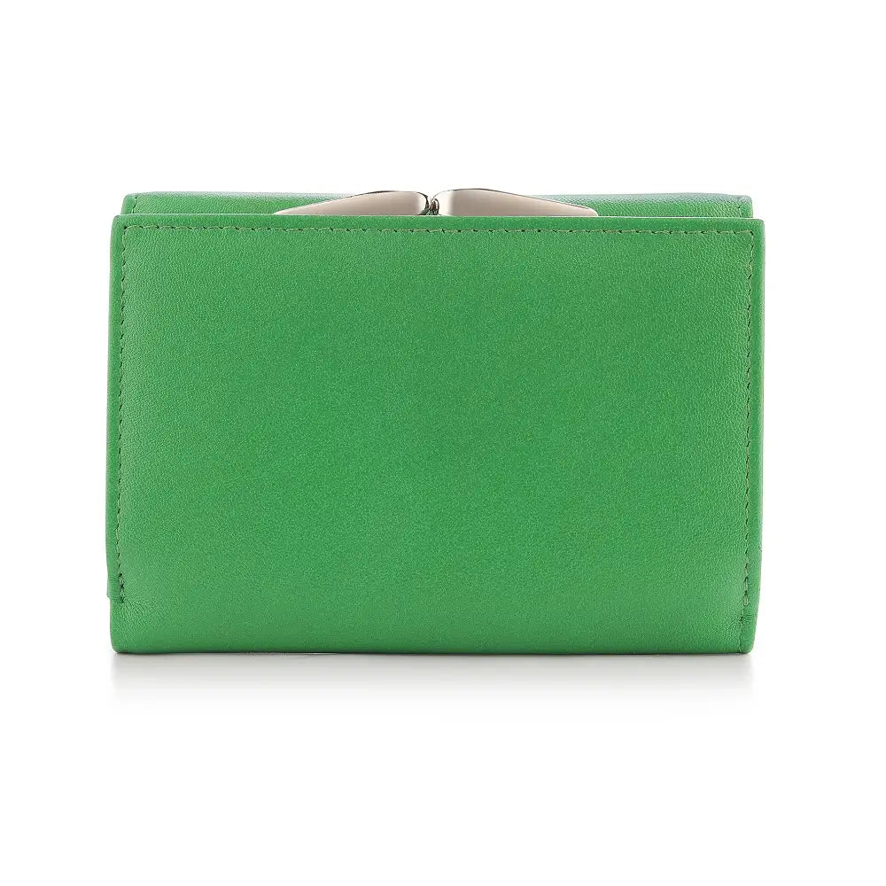 Green wallet on a white background
