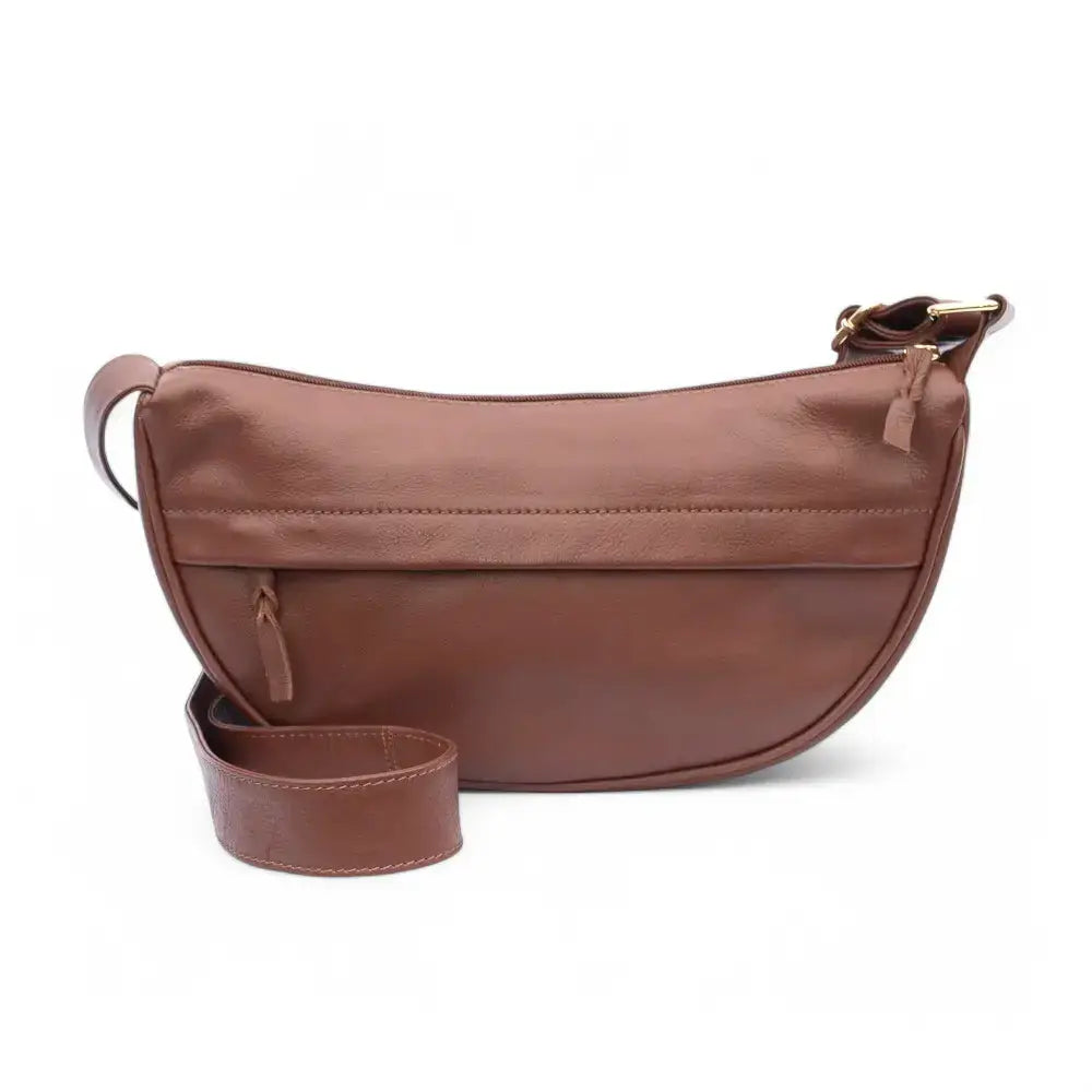 Soft Leather Half-Moon Sling Bag Seville