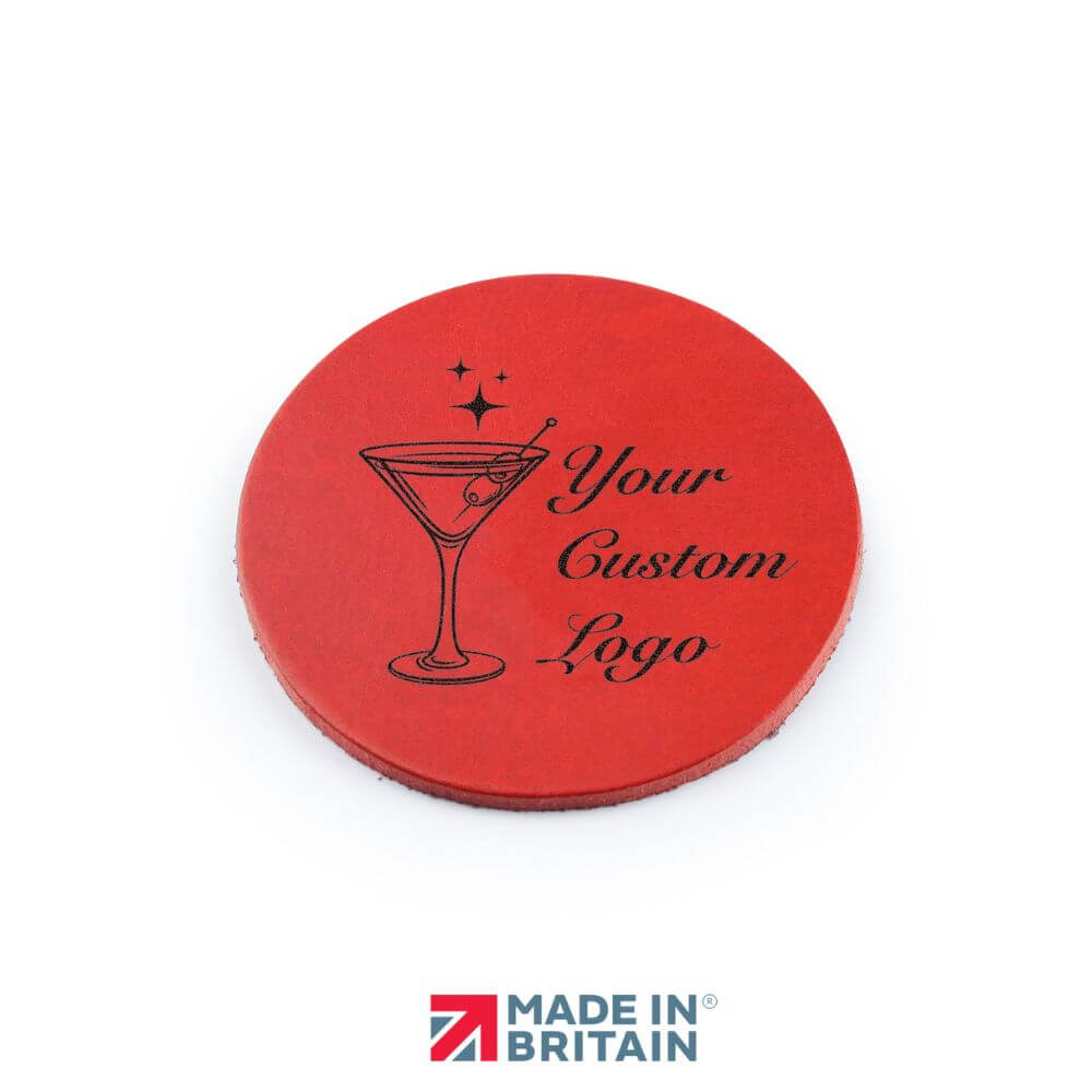 Leather Coasters Set of 8 with Gold Tin – Handmade in the UK