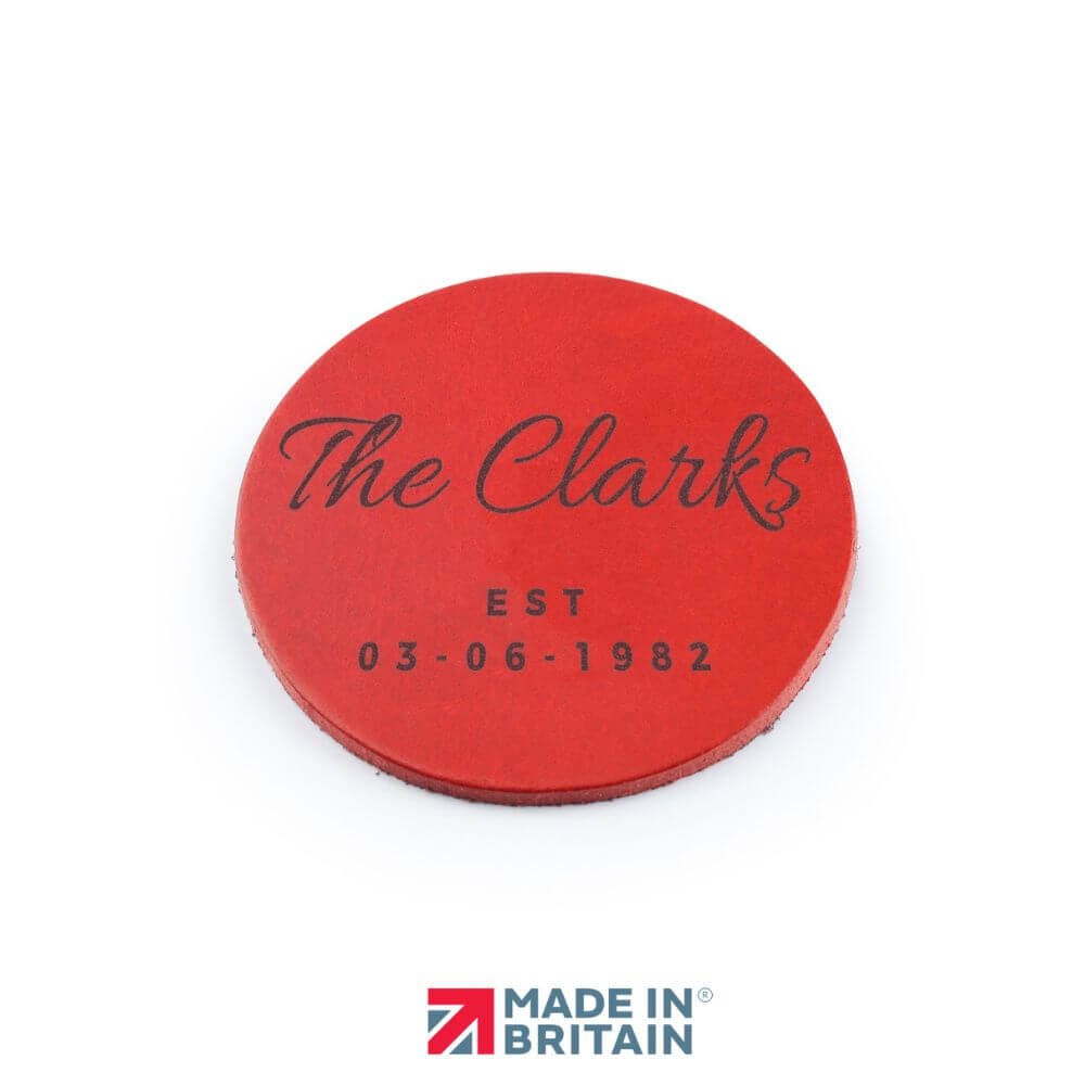 Leather Coasters Set of 8 with Gold Tin – Handmade in the UK