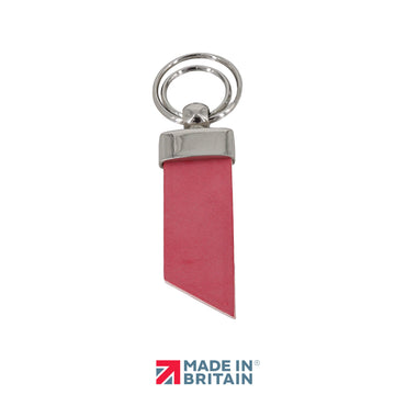 Handmade Leather Keyring with Polished Metal Fitting – Made in the UK