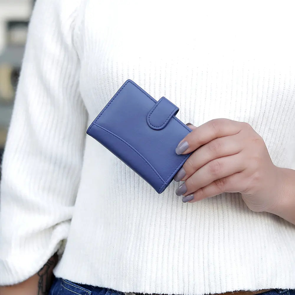 Indigo Premium Leather RFID Credit Card Holder 6