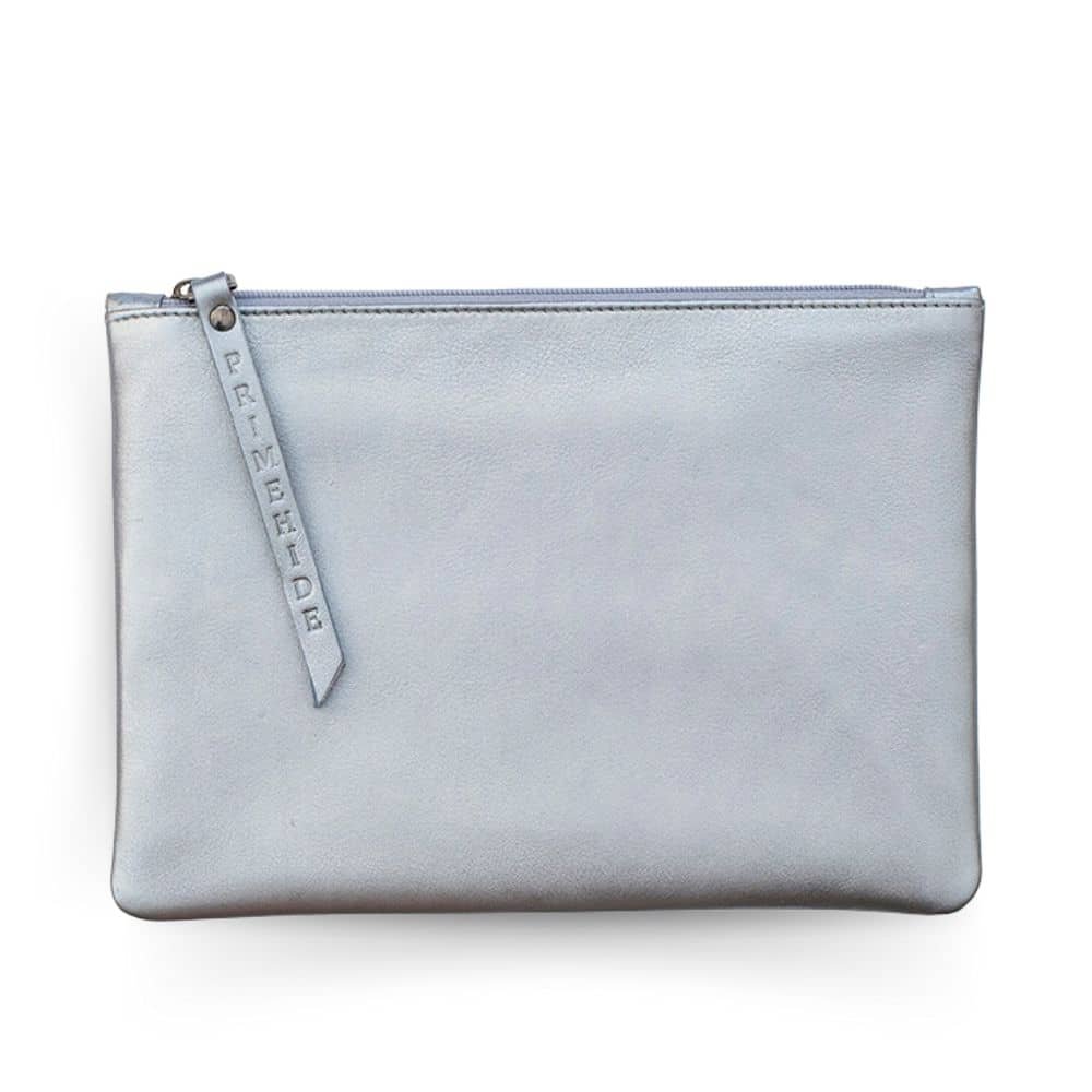 Large Size Leather Zip Pouch
