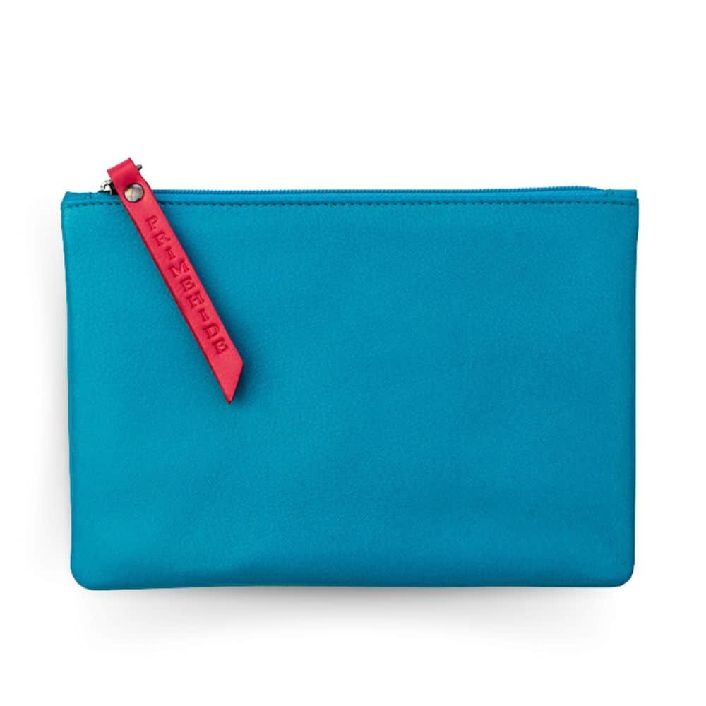 Large Size Leather Zip Pouch