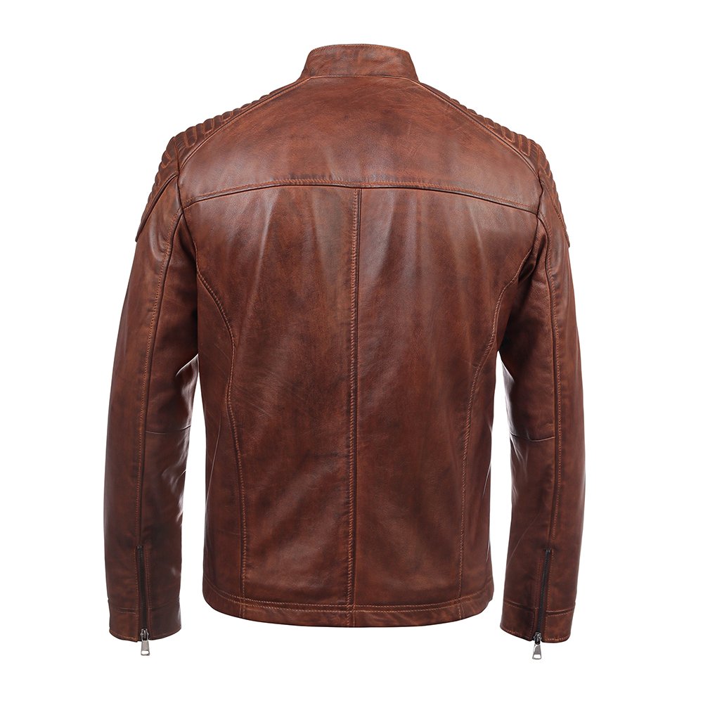 Leather Biker Jacket Thomas Tan 6883 6