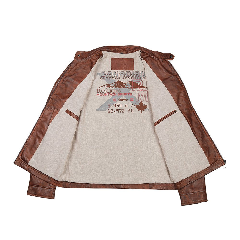 Leather Biker Jacket Thomas Tan 6883 7